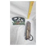 Landers Improved Spring Balanced Scale and Cast Iron Napkin Holder