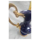 Red Wing Cobalt Blue Pitcher with Floral Pattern, no chips or cracks noticed