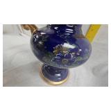 Red Wing Cobalt Blue Pitcher with Floral Pattern, no chips or cracks noticed