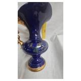 Red Wing Cobalt Blue Pitcher with Floral Pattern, no chips or cracks noticed
