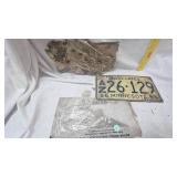 1958 Unissued MN Plate with Original Envelope(tattered) and Plastic Wrapper