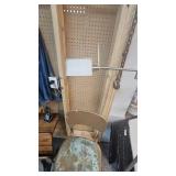 Metal Stepstool Chair in Working Condistion and Silver Toned Reading lamp