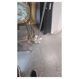 Metal Stepstool Chair in Working Condistion and Silver Toned Reading lamp