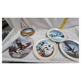 Lot of 4 Terry Redlin and David Maass Collector Plates