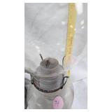 Vintage Glass Oil Lamp and Embury No 2 Air Pilot Lantern