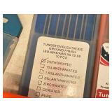 Lot of (5 partial packs) Assorted Welding Electrodes - 1/16" Tungsten 2% Thoriated, Tungsten Thoriated 2%, 3/32" Tungsten 2% Ceriated (in original packaging)