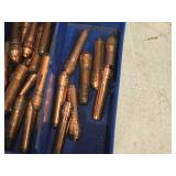 Plastic Storage Container with Assorted Welding Contact Tips