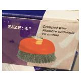 Lot of (2) 4" Crimped Wire Cup Brush