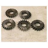 Lot of (5) Double Angle Milling Cutters