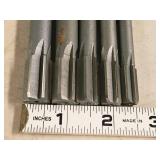 Lot of (5) Carbide Tipped Straight Shank Chucking Reamers