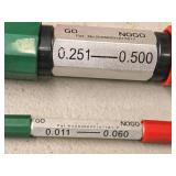 Lot of (2) GO / NO-GO Gages 0.251-0.500, 0.011-0.060