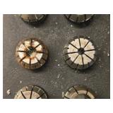 Lot of (23) Collets with Collet Holder