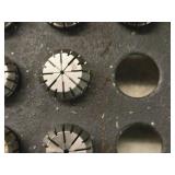 Lot of (23) Collets with Collet Holder
