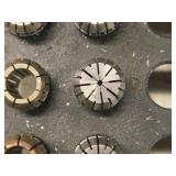 Lot of (23) Collets with Collet Holder