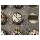 Lot of (23) Collets with Collet Holder