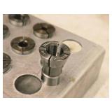 Lot of (10) Collets with Collet Holder