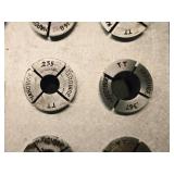 Lot of (10) Collets with Collet Holder