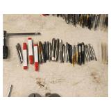 T-Handle Tap Wrench with (30) Taps - (5) 1/4", (2) 5/16", (4) 10-24, (1) 2-56, (3) 10-32, (2) 6-32, (3) 5/16, (5) 8/32, (2) 4-40