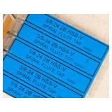 Lot of (5) 3/8-24 Spiral Flute Taps (in original packaging)