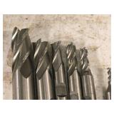 Lot of (5) Double-Sided End Mill Bits 3/8-3/8, 1/2-1/2, 5/8, 5/16-3/8, 1/8-3/8, 1/4-3/8