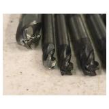 Lot of (7) Double-Sided End Mill Bits 1/2, 5/16 (x3), 1/4 (x2)