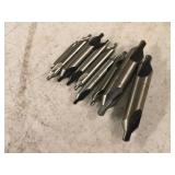 Lot of (9) Centered Drill & Contersink Bits