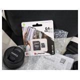 Canon EOS Camera Kit - Camera Body, 55-210 Zoom Lens, 18-45 Lens, Memory Chip, Battery, Charger, Camera Bag