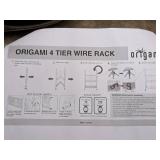 Origami Shelving Unit | Fold-Up | 4-Tier with (2) Extender Shelves and 2" Caster Wheels