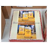 Budweiser Retro Mug Gift Set - (4) 15oz Beer Mugs
