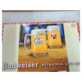 Budweiser Retro Mug Gift Set - (4) 15oz Beer Mugs