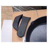 12" Cast Iron Skillet with Silicone Handle Grips - Kitchen HQ (in original packaging)