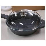 Cast Iron Non-Stick 4.5-qt Fryer with Glass Lid - Kitchen HQ (in original packaging)