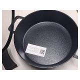 Diamond Ceramic Non-Stick Cast Iron 4.5-qt Braiser with Glass Lid and Silicone Handles - Kitchen HQ (in original packaging)