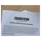 Diamond Ceramic Non-Stick Cast Iron 4.5-qt Braiser with Glass Lid and Silicone Handles - Kitchen HQ (in original packaging)