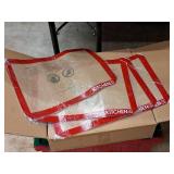 Lot of (4) Kitchen HQ Silicone Baking Mats 11-1/2"x16-1/2" (Red Edge) (in original packaging)