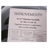Improvements Serving Tray / Turntable Set of 7 Melamine (in original packaging)