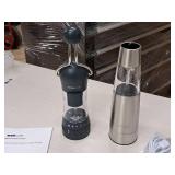 Lot of (2) Kitchen HQ Assorted Grinder / Spice Mills