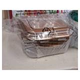 Assorted Holiday Themed Plastic Food Storage Containers + Gift Bags and Tags (in original packaging)