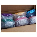 Lot of (6) Plastic Food Storage Containers with Lid and Handle 5-1/2"x8"x3" (Assorted) (in original packaging)