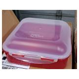 Lot of (4) Lock n Lock® Plastic Food Storage Container with Lid 8"x8"x3-1/2" (in original packaging)