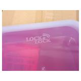 Lot of (4) Lock n Lock® Plastic Food Storage Container with Lid 8"x8"x3-1/2" (in original packaging)