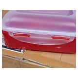 Lot of (4) Lock n Lock® Plastic Food Storage Container with Lid 8"x8"x3-1/2" (in original packaging)