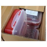 Lot of (4) Lock n Lock® Plastic Food Storage Container with Lid 8"x8"x3-1/2" (in original packaging)