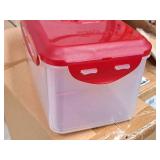 Lot of (2) Lock n Lock® Plastic Food Storage Bin with Lid, Handle and 3 Removable Food Separator Cups (in original packaging)