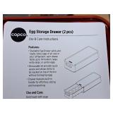 Lot of (2) Lock n Lock® Plastic Egg Storage Container with Slide-Out Drawer 12-count 5 1/2"x13 1/2"x3 1/2" (in original packaging)