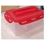 Lot of (1) Plastic Storage Container with Separated Compartments 7"x11"x5 1/2" (in original packaging)