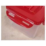 Lot of (1) Plastic Storage Container with Separated Compartments 7"x11"x5 1/2" (in original packaging)