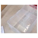 Lot of (1) Plastic Storage Container with Separated Compartments 7"x11"x5 1/2" (in original packaging)