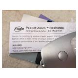 Lot of (2) Flipo® Pocket Zoom Rechargeable LED Mini Keychain Magnifier (in original packaging)