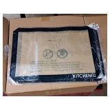 Lot of (4) Kitchen HQ Silicone Baking Mats 11-1/2"x16-1/2" (Black Edge) (in original packaging)